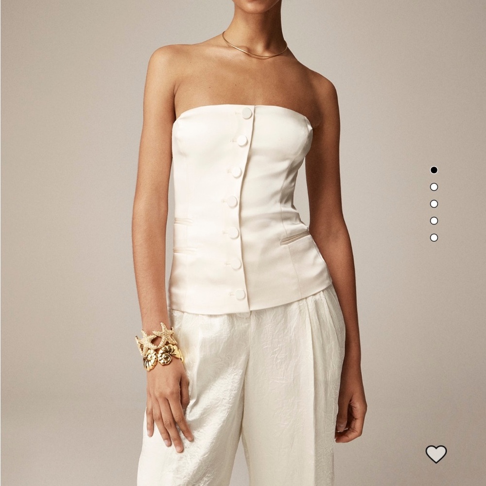 Anna October x J crew satin stretch corset top
